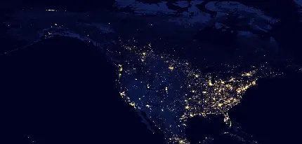 تصویر رویایی کره زمین در شب با بهترین کیفیت