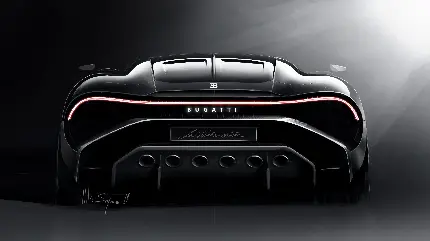 عکس خودرو کانسپت بوگاتی Bugatti با پس زمینه تاریک و سیاه