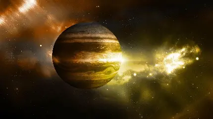 تصویر زیبای سیاره مشتری در کهکشان راه شیری