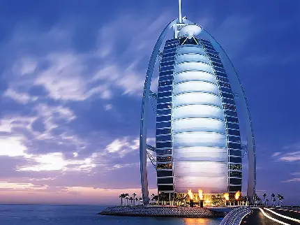 عکس استوک برج العرب در شهر پیشرفته دبی با کیفیت بسیار بالا