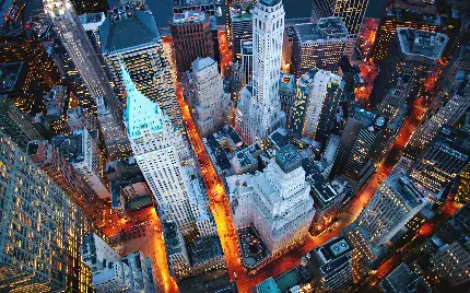 عکس برج های معروف نیویورک و خیابان های محله منهتن