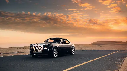 تصویر زمینه ماشین رولز رویس Rolls Royce برای گوشی با رنگ مشکی براق
