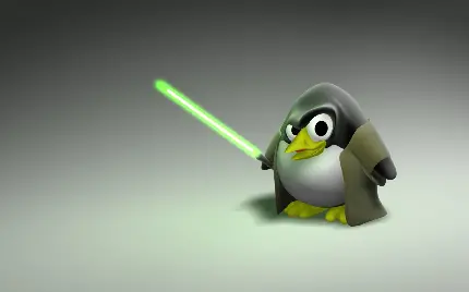والپیپر سه بعدی پنگوئن برای سیستم عامل لینوکس