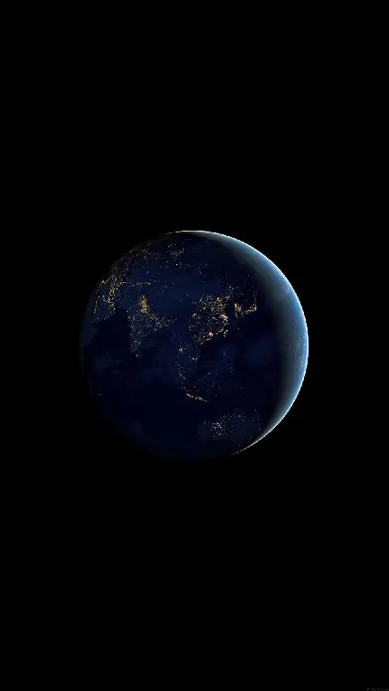 بک گراند زیبای کره زمین در شب با نقاط درخشان مناسب گوشی موبایل با کیفیت بالا