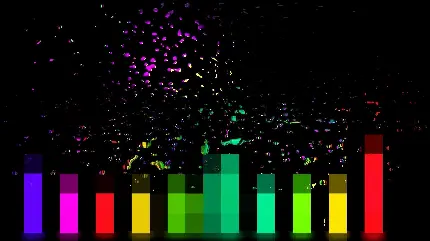 پربازدیدترین تصویر گرافیکی اکولایزر با هفت رنگ زیبا با کیفیت HD