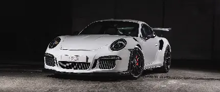 عکس اتومبیل سوپر اسپرت پورشه مدل 911 GT3 با رنگ سفید جذاب