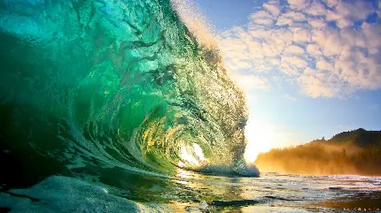 دانلود عکس چشم اندازه طبیعت امواج دریا