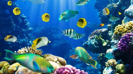 عکس از ماهی های اقیانوس در زیر آب با کیفیت بالا