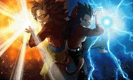 عکس زمینه Vegeta و Vegeks درانیمه دراگون بال سوپر با کیفیت HD