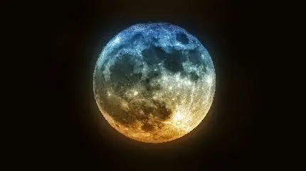 عکس بسیار زیبا و با کیفیت ماه کامل از نزدیک برای والپیپر موبایل