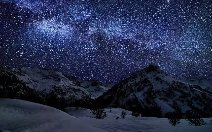 دانلود تصویر دلنشین آسمان ستاره باران شبانگاهی زمین برای پروفایل