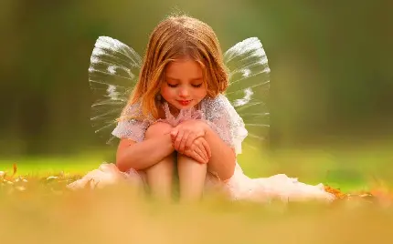 تصویر زمینه عکس فرشته بالدار کوچولوی زیبا