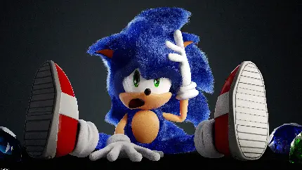 عکس زمینه سونیک Sonic با بک گراند مشکی و تاریک