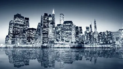 عکس سیاه و سفید از ساختمان های شهر نیویورک 