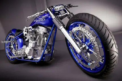 عکس موتور سیکلت با رنگ آبی زیبا و طراحی جدید برای پروفایل