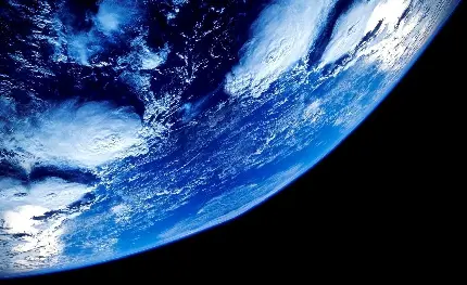 بک گراند ناب از عکس گوشه ی آبی زیبا از کره زمین واقعی از ناسا در فضا