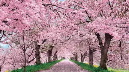 تصویر پس زمینه شکوفه گیلاس در فصل بهار برای بک گراند و پس زمینه موبایل