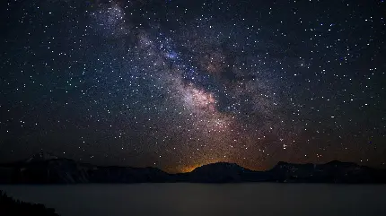 تصویر زمینه کهکشان و آسمان زیبا در شب برای اندروید