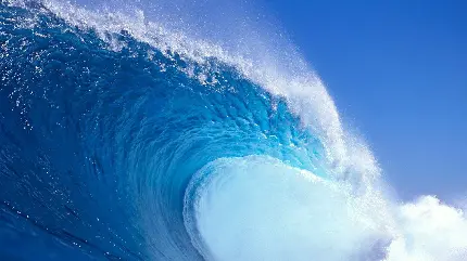 تصویر عجیب برگشت موج عظیم در اقیانوس آبی با کیفیت اچ دی