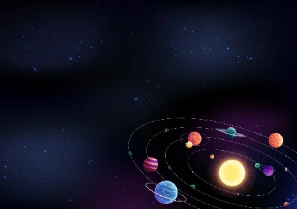 دانلود تصویر زمینه کل منظومه شمسی برای گوشی اندروید و آی او اس