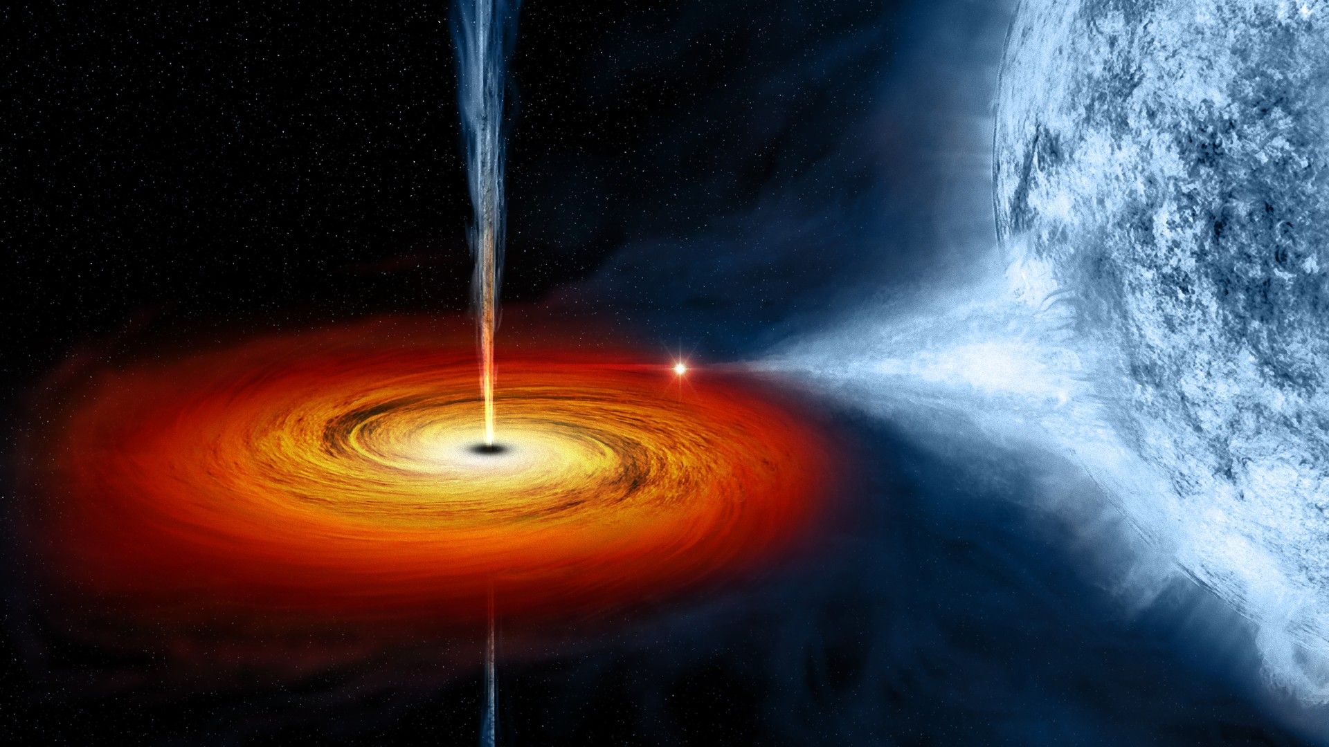 عکس فضایی زیبا و جدید از سیاه چاله فضایی