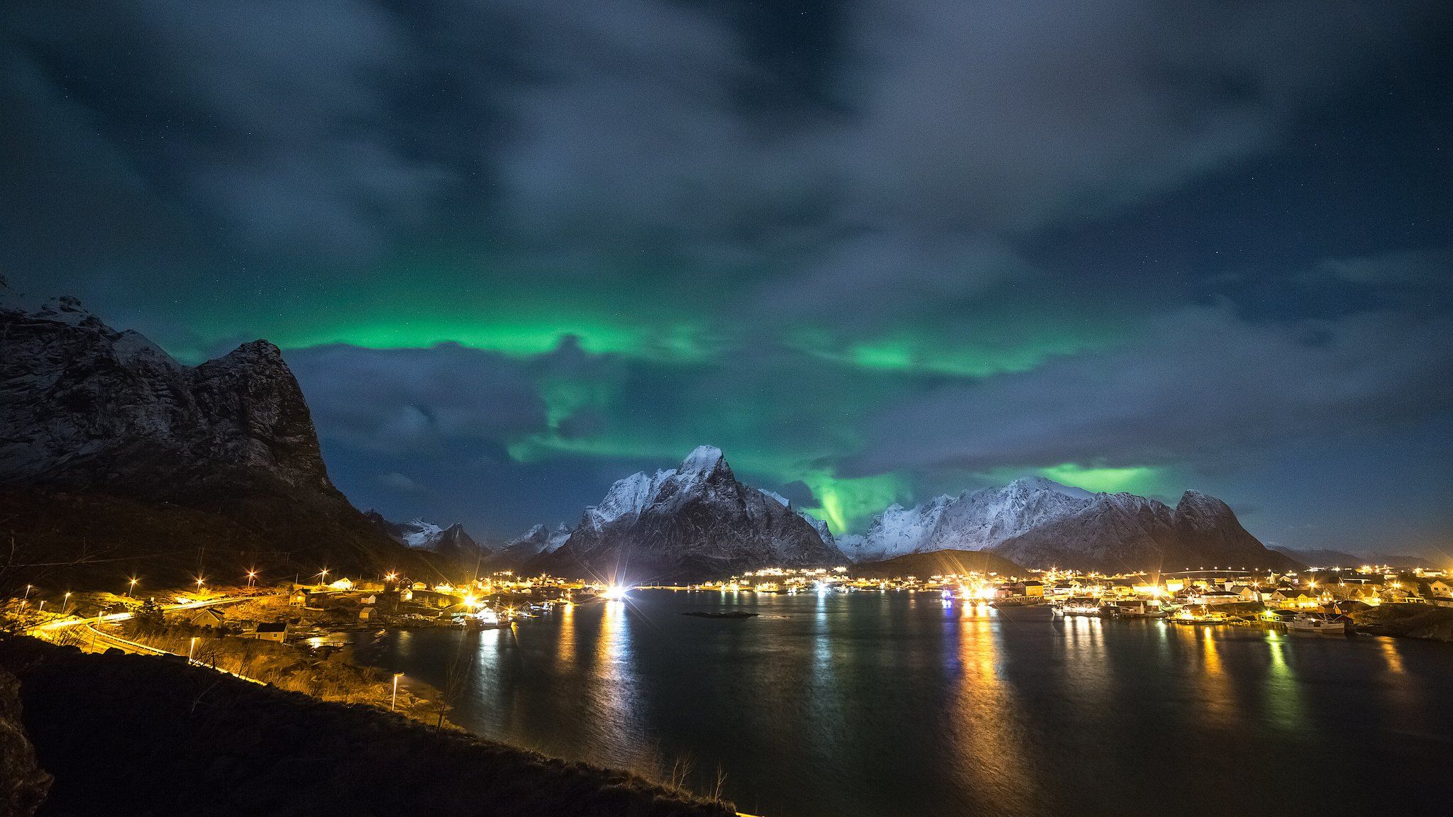 عکس با کیفیت نروژ در شب
