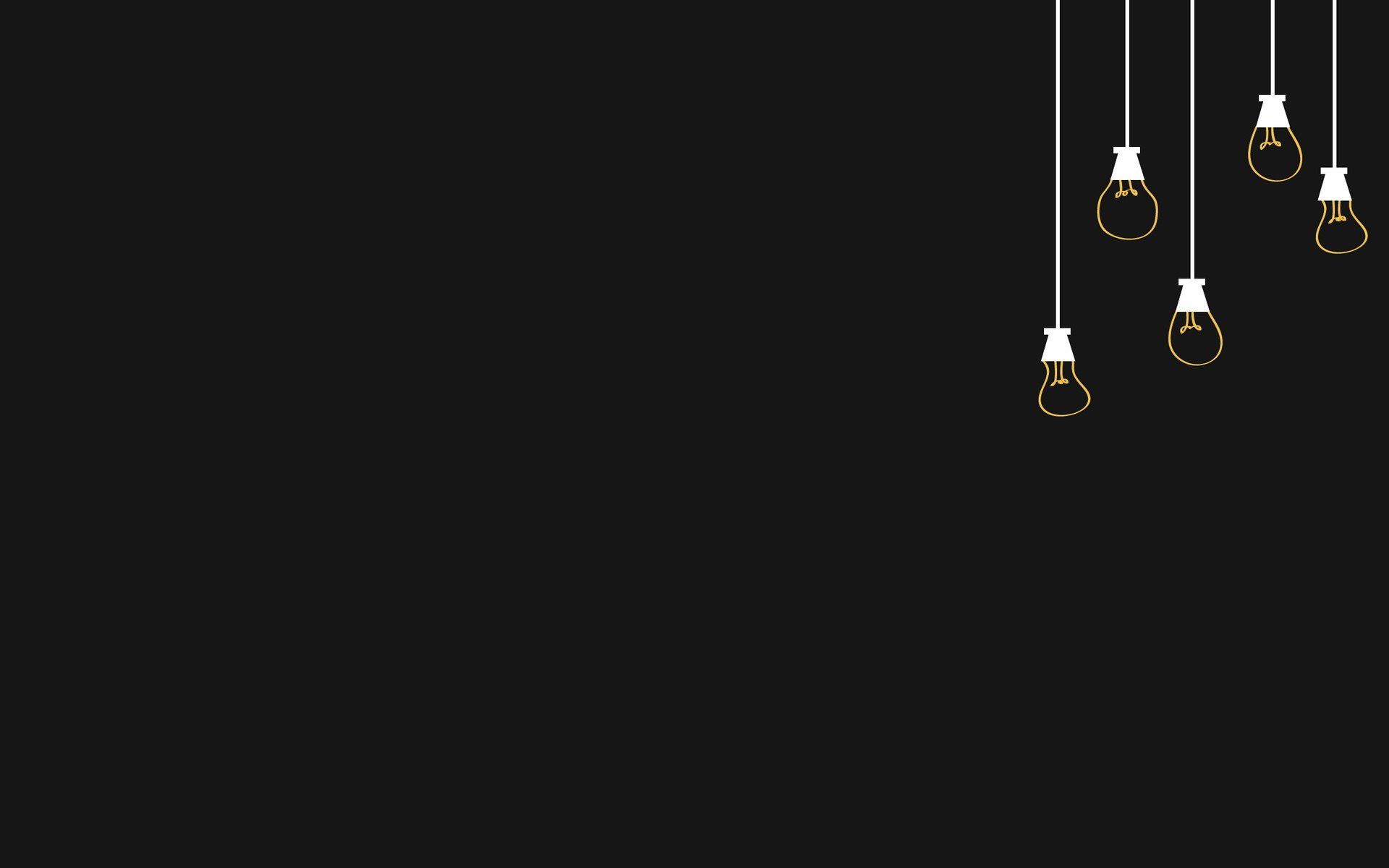  دانلود والپیپر زیبا مینیمال لامپ با پس زمینه سیاه