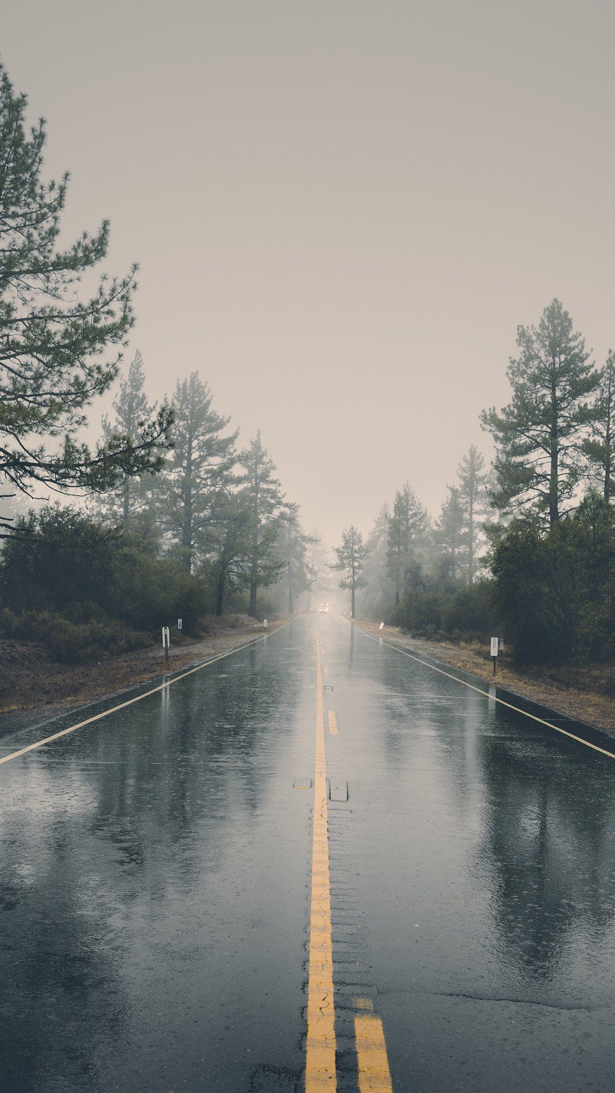 دانلود تصویر زمینه گوشی عکس جاده بارانی