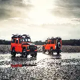 چاپ قاب موبایل و گوشی عکس و تصویر زمینه ماشین شاسی بلند قرمز رنگ لندرور دیفندر Land Rover Defender