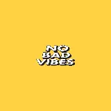 چاپ قاب موبایل و گوشی پس زمینه اچ دی زرد فانتزی با مفهوم شاد NO BAD VIBES