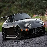 چاپ قاب موبایل و گوشی دانلود پس زمینه تویوتا سوپرا مشکی Toyota Supra Black Wallpaper