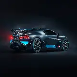 چاپ قاب موبایل و گوشی عکس از نمای بغل خودرو بوگاتی دیوو Bugatti Divo با پس زمینه سیاه