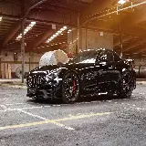 چاپ قاب موبایل و گوشی تصویر زمینه سیاه مرسدس بنز AMG GT R با کیفیت 4k