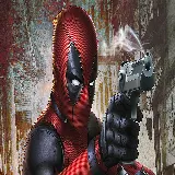 چاپ قاب موبایل و گوشی عکس ددپول Deadpool تفنگ به دست برای پروفایل