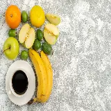 تصویر موز خوشمزه و جالب در بین میوه های مقوی با کیفیت واقعاً عالی
