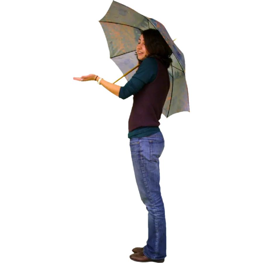 دانلود عکس دختر در باران png