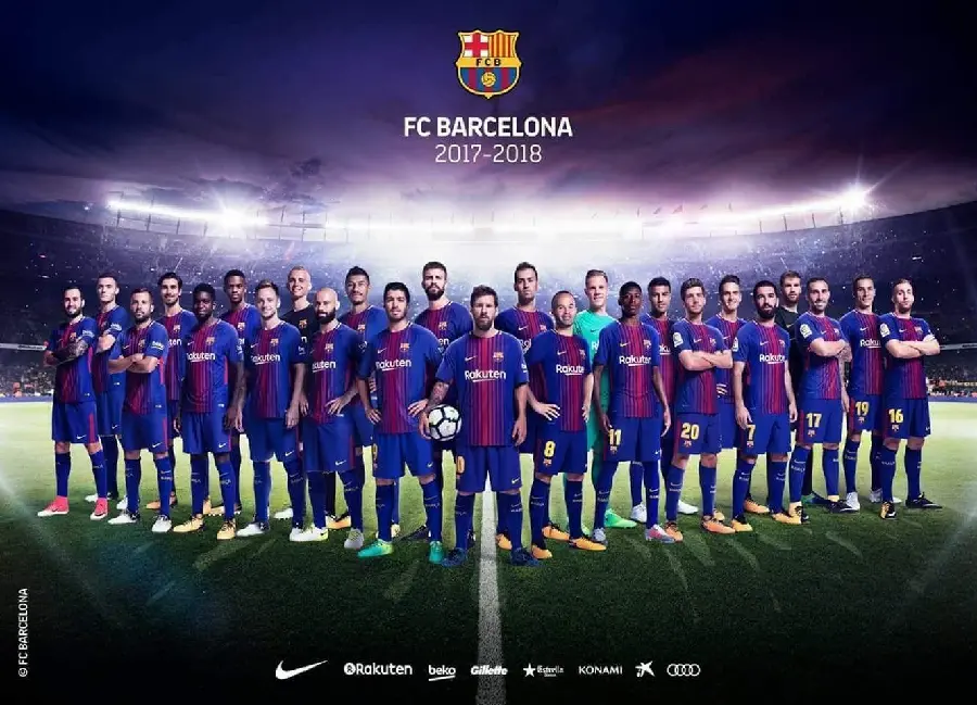 بازیکنان بارسلونا با کیفیت بالا مناسب جهت تصویر زمینه