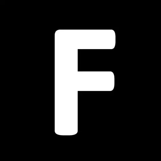 بک گراند سفید رنگ حرف F باکیفیت عالی در زمینە مشکی مناسب واتساپ