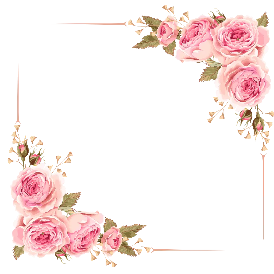 عکس خام Full HD از کادر گل گلی زیبا برای نوشتن متن