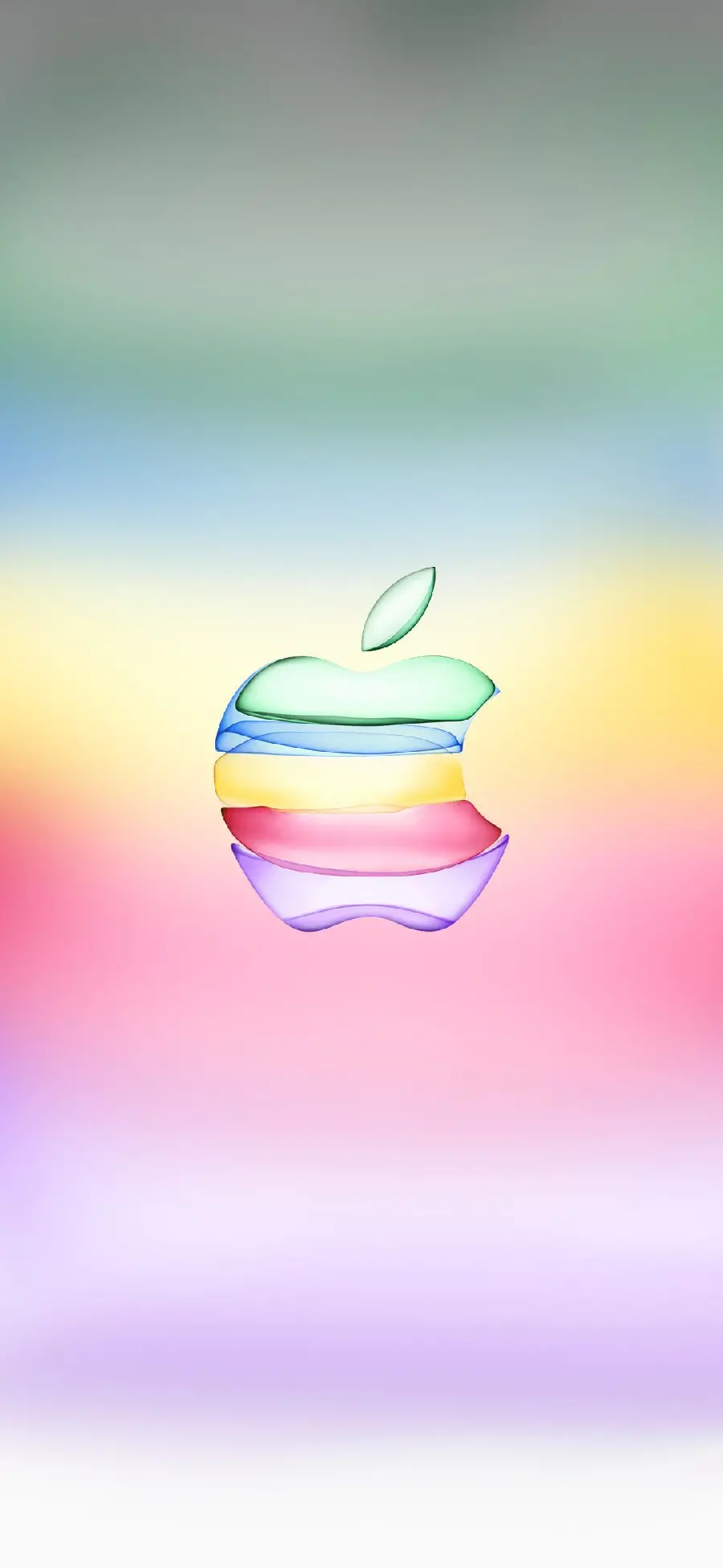والپیپر سیب گاز زدە اپل رنگی با رنگ‌های سبز، آبی، زرد، قرمز، بنفش خاص این مدل گوشی اندرویدی