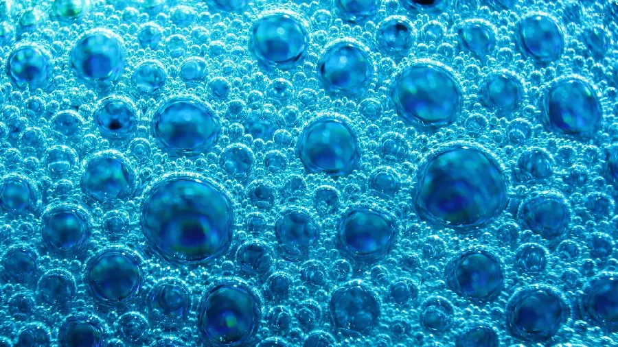 تصویر جدبد و فوق العاده باکیفیت از کف و حباب آبی رنگ 