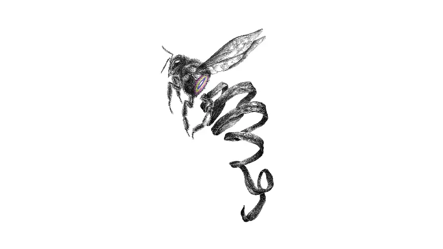 فوق العاده ترین تصویر گرافیکی زنبور عسل با دید جدید و جالب 