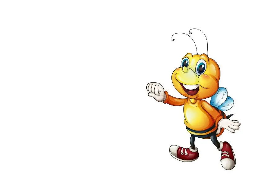 پس زمینه فانتزی زنبور عسل خوشگل برای کودکان