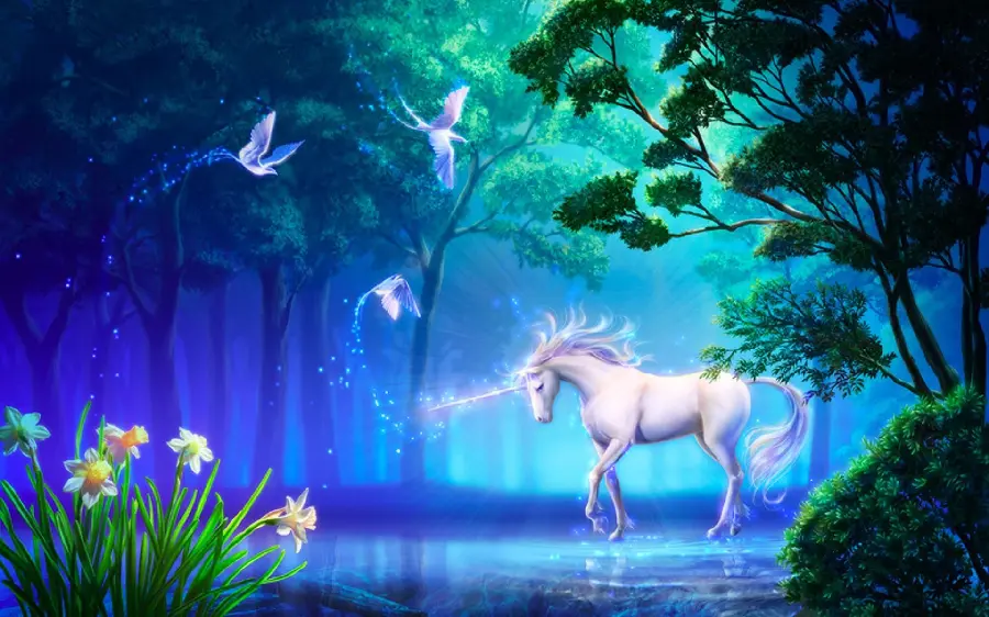 والپیپر شگفت انگیز Full HD با طرح یونیکورن جادویی
