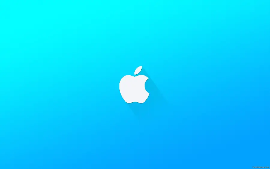 عکس استوک باب روز از سیب گاز گرفتە سفید با زمینە دو رنگ آبی روشن مناسب تبلت اپل