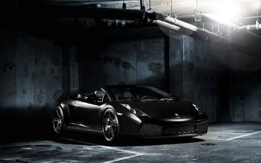 پوستر خوشگل خودرو Lamborghini Gallardo به رنگ مشکی با کیفیت عالی 