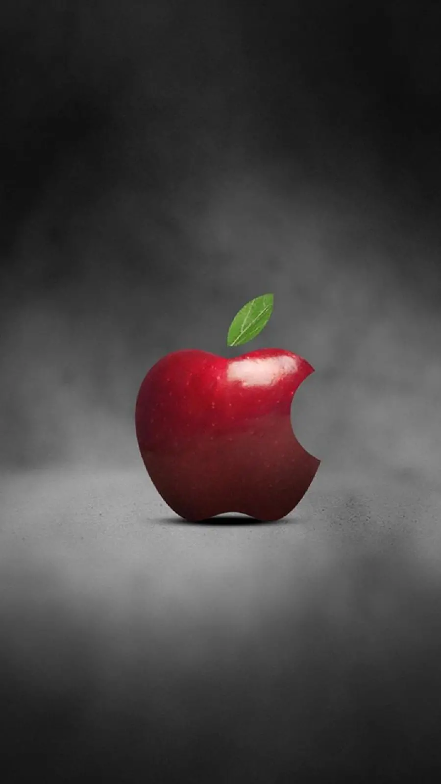 آرم اپل در شکل یک سیب قرمز خوشمزه و گاز زده شده