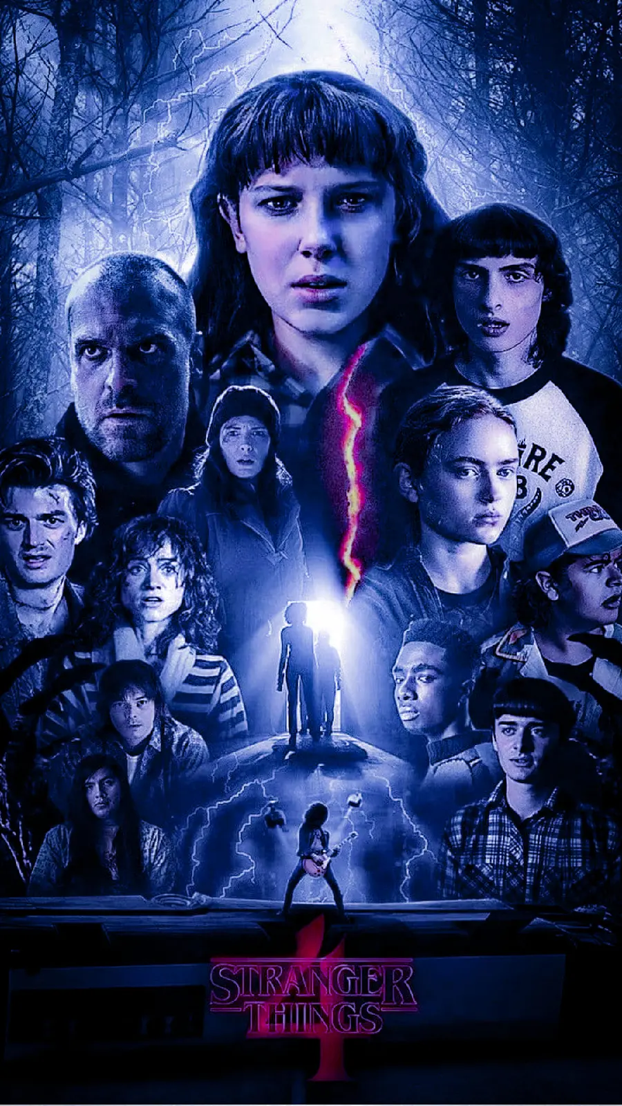 چاپ پوستر پوستر جدید فصل 4 سریال اتفاقات عجیب stranger things برای والپیپر