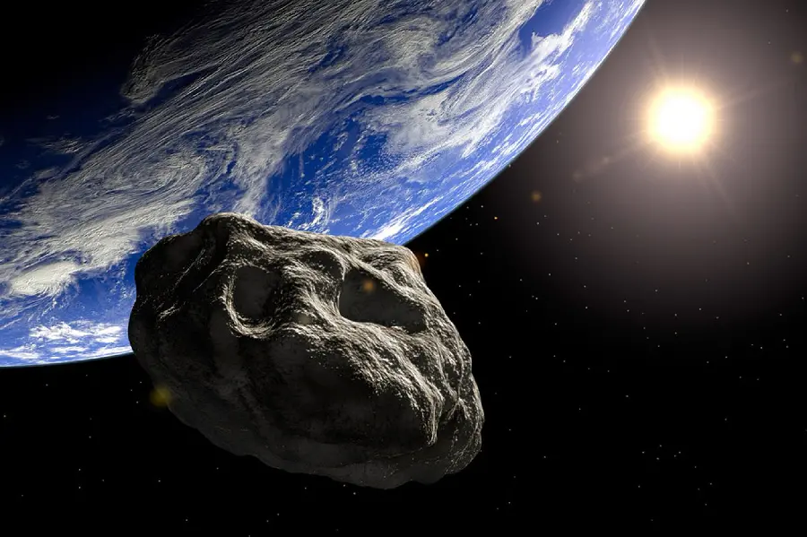 تصویر شهاب سنگ عظیم الجثه در حال برخورد به کره زمین