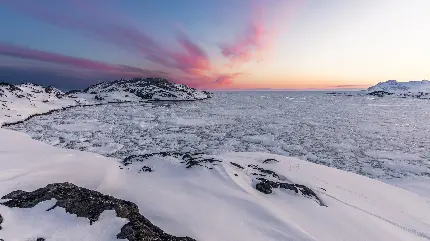 تصویر زمینه تماشایی از طبیعت محشر برفی با کیفیت 4K 